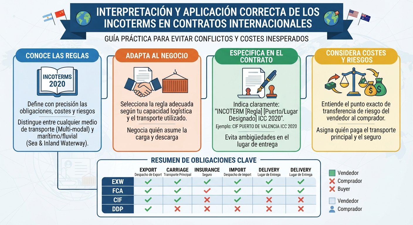 ¿Cómo Interpretar y Aplicar las Normas de los Incoterms en Contratos Internacionales?