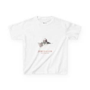 Jerusalem Skyline Kids Tee — Dome of the Rock Vintage Travel Shirt