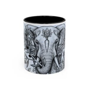 Elephant Floral Coffee Mug