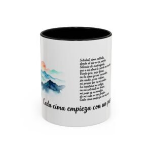 Spanish Inspirational Mountain Coffee Mug — "Cada cima empieza con un paso" (11/15oz)