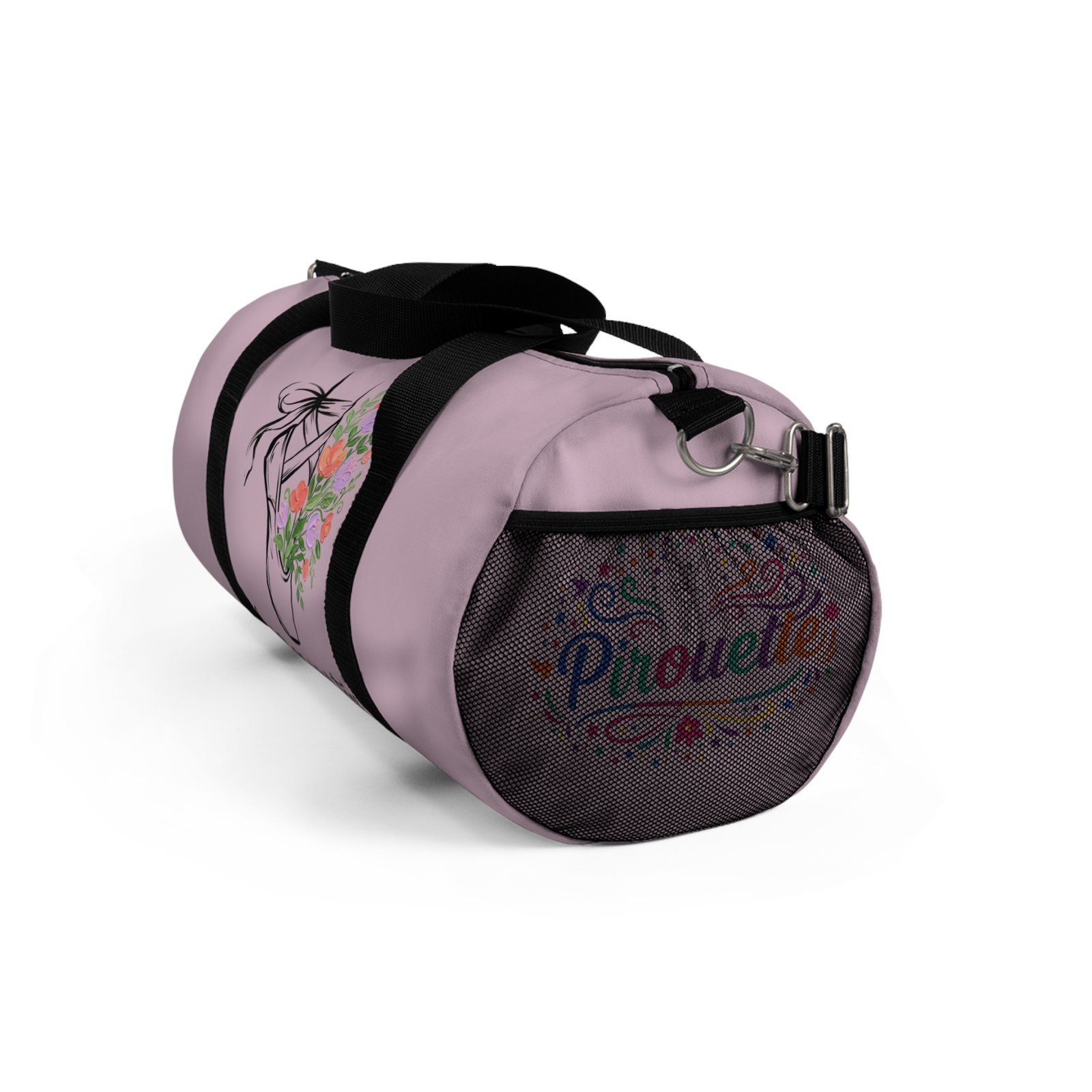 You’ve Got This Ballerina Duffel Bag, Blue Dance Bag with Flowers, One Step at a Time Gym Bag, Gift for Dancers - Imagen 4