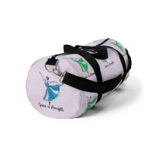 Ballet Duffel Bag – “Grace is Strength” Ballerina Dance Gym Bag, Lavender Weekender Bag for Dancer