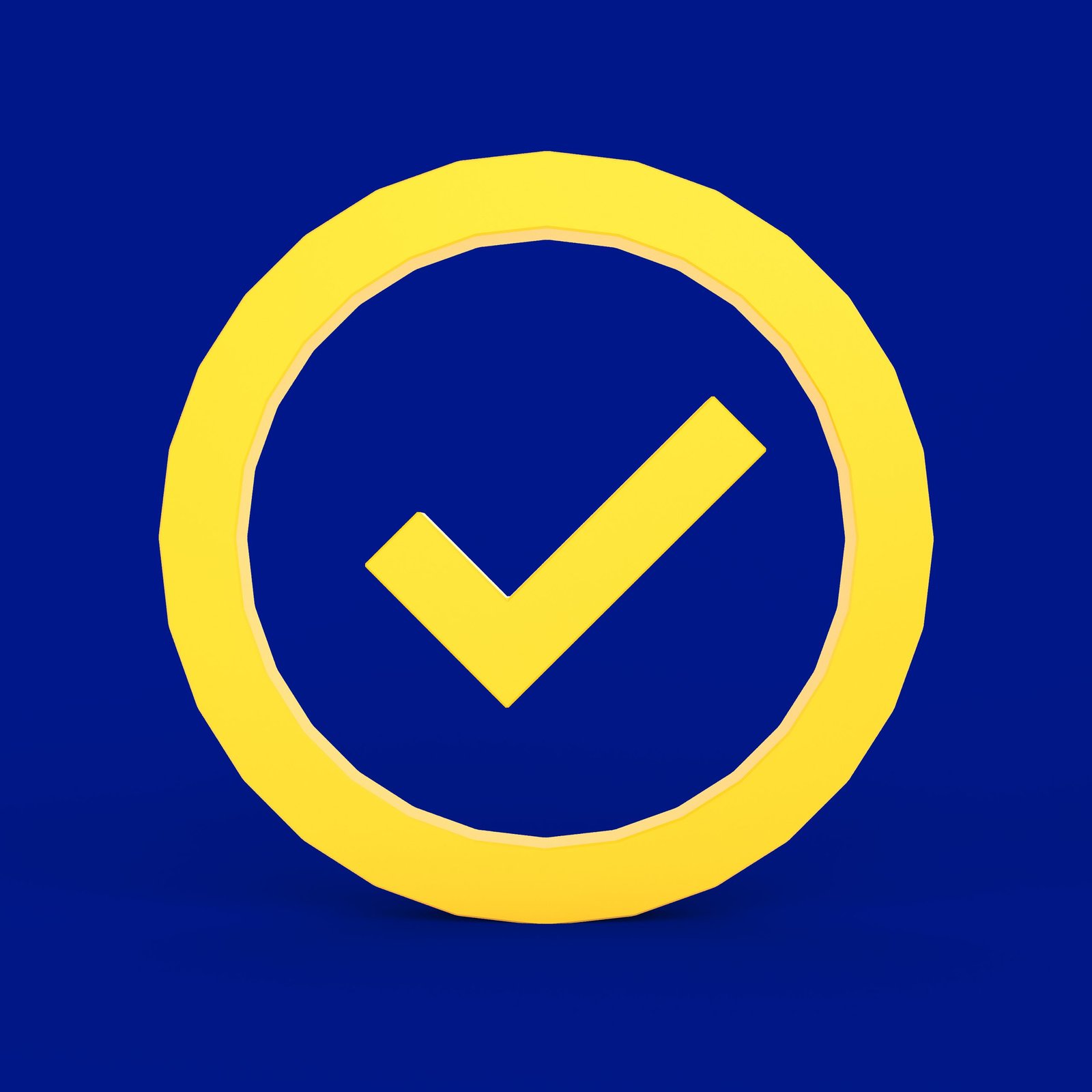check mark circle front side